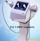 Popular! Portable 2 in 1 hifu technology combine two functions/ face skin rejuvenation and body fat remove machine