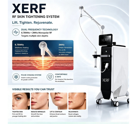 New XERF Dual Frequency RF Skin Tightening Machine 6.78MHz & 2MHz Monopolar RF Anti-Aging Device XERF Machine