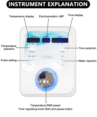 New D cool Portable Cool + Hot + Ems For Skin Tightening Anti Puffiness Facial Electroporation Machine Beauty Device