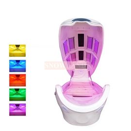 best selling Far Infrared Sauna Spa Capsule/LED Light Therapy Bed For Full Body Steam with