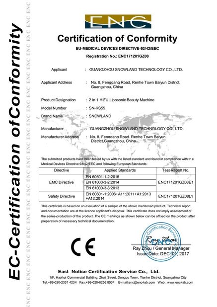 China Guangzhou Snowland Technology Co., Ltd. certification